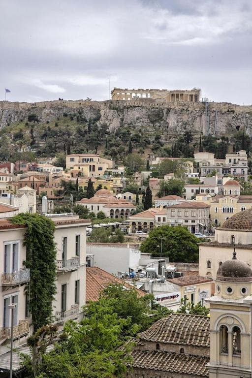Sunny Luxury Loft,Stunning Acropolis View, Jacuzzi Lägenhet Aten Exteriör bild